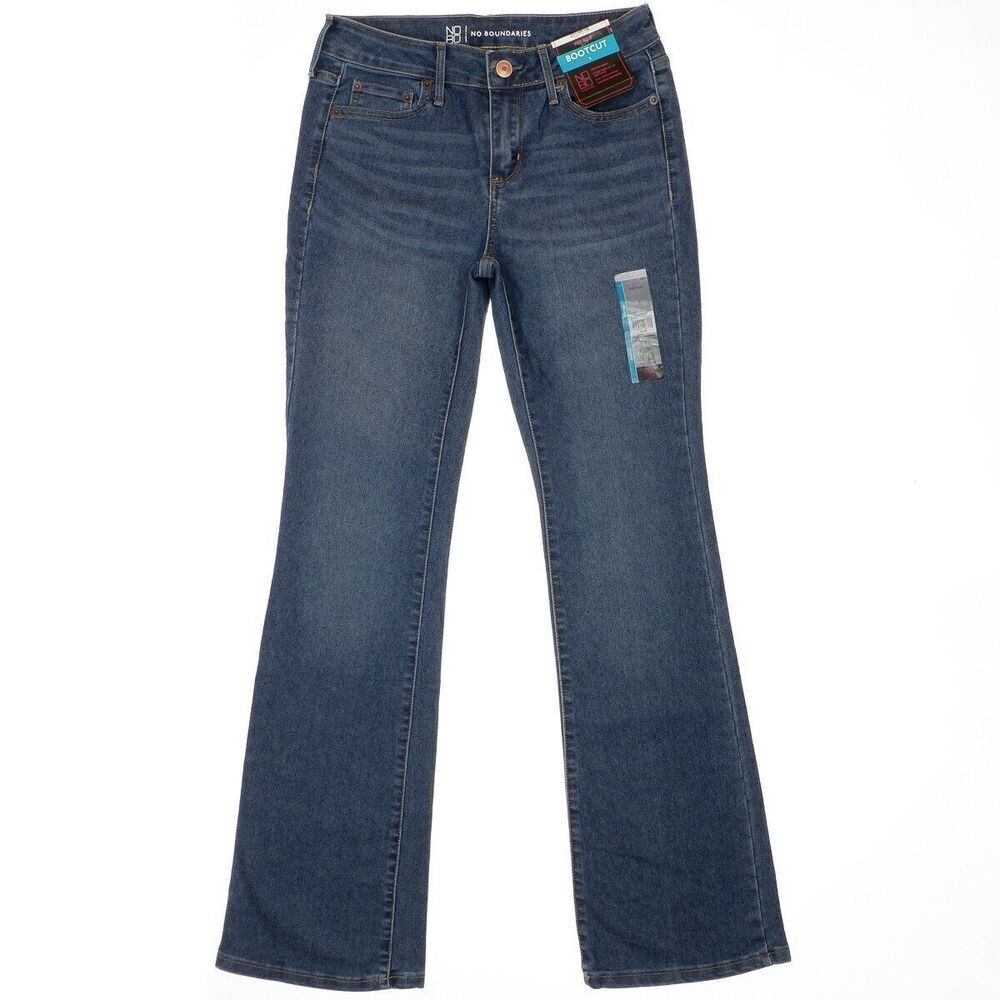 Nobo Jeans Juniors 5 Mid Rise Bootcut Blue Denim Stretch Measures 28 x 31 New